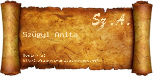 Szügyi Anita névjegykártya